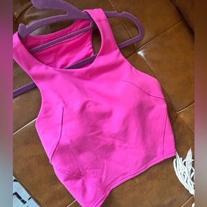 Pink Lululemon Wunder Train Racerback tank top